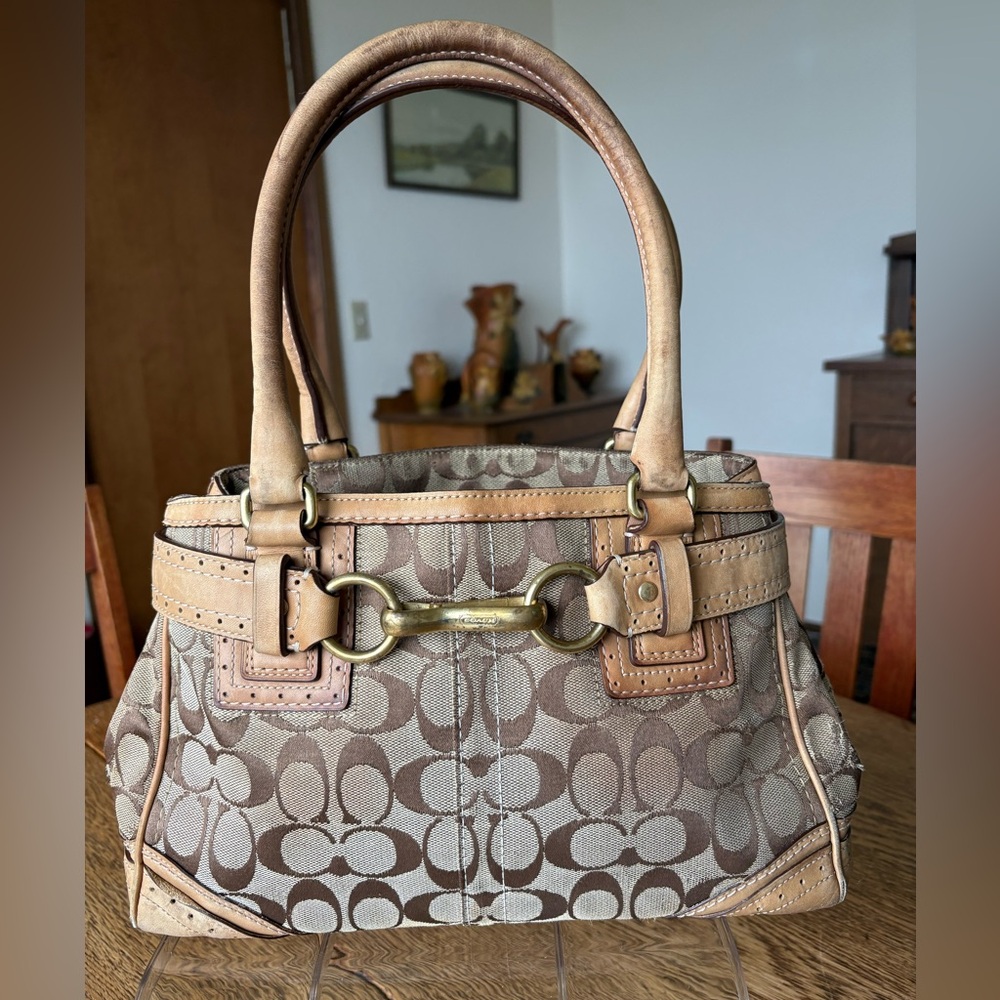 Vintage Early 2000s Y2K Coach Hampton Signature Satchel 10508